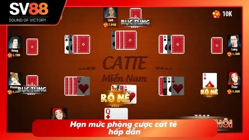 Hạn mức cá cược Cát Tê SV88 đa dạng