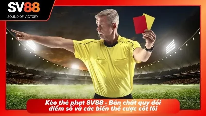 Trọng tài chính rút thẻ vàng cảnh cáo cầu thủ phạm lỗi trong một trận cầu
