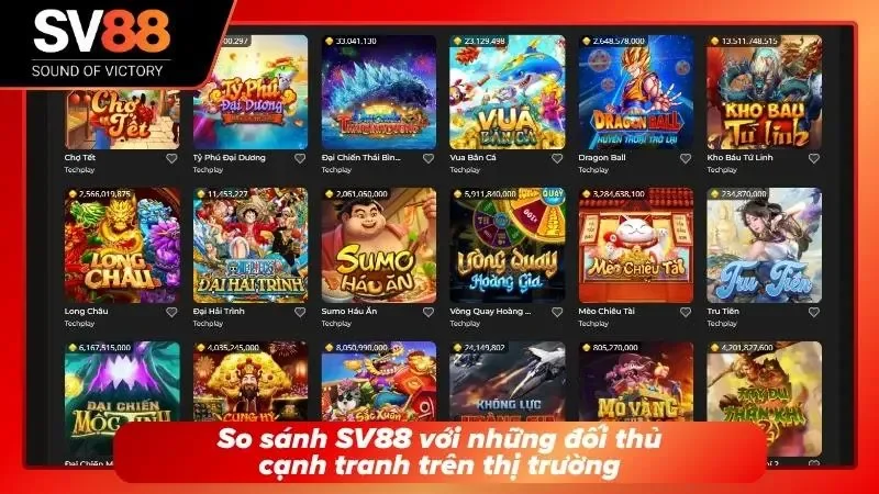 Sự vượt trội của SV88 khi đặt lên bàn cân cùng các sân chơi khác