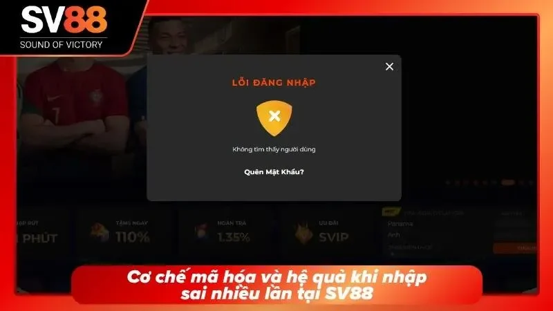Cơ chế bảo mật khi bạn nhập sai nhiều lần