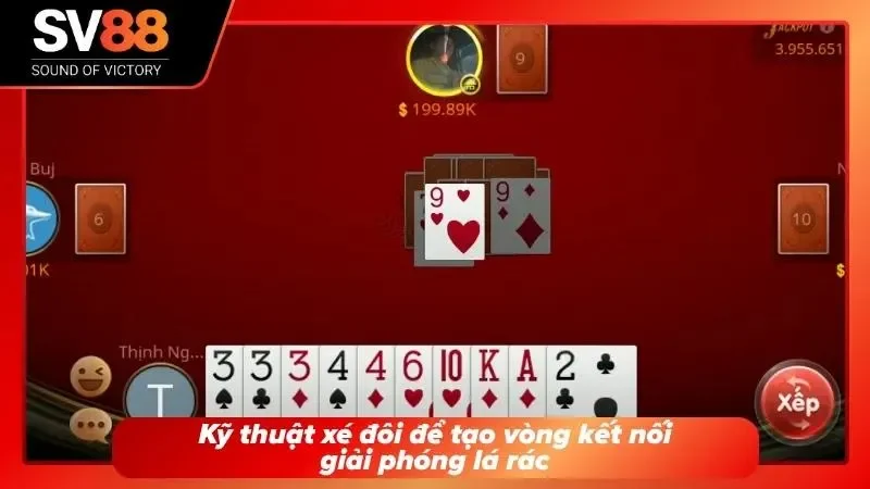 Cách xé đôi tạo nên vòng liên kết nhằm giải phóng lá rác