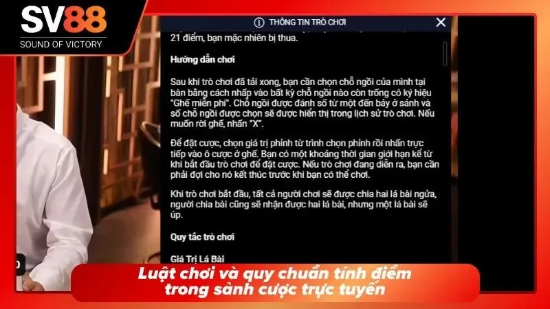 Minh họa thế bài đạt điểm Blackjack thắng tuyệt đối.